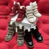 Hidden Inner Height Increase High-Top Women'S Shoes Color Matching Slope Heel Casual Velcro Sneakers Women