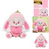 Adorable Strawberry Heart Rabbit Plush Doll Soft Stuffed Animal Gift For Friends