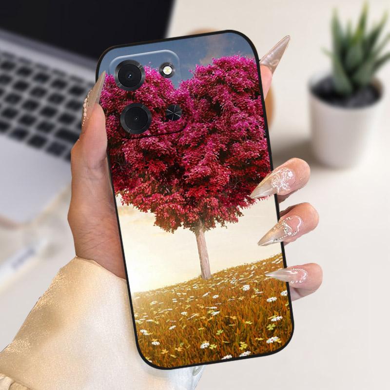 For Xiaomi Poco C85 5G Phone Case Luxury Lion Wolf Flower Printed Casing Soft Silicone TPU Back Cover For POCO C85 POCOC85 173mm