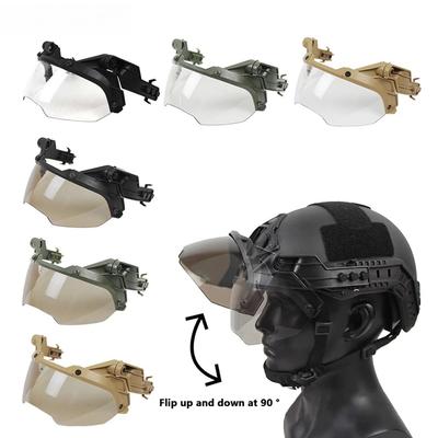 Verstellbarer FAST MICH Taktischer Helm mit Abnehmbarer Anti-Beschlag & Anti-Aufruhr Brille (OP CS)