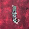 Mystic Topaz 925 Solid Sterling Silver Bracelet With Adjustable Chain, Handmade Gemstone Jewelry Bracelet For Memorial Day