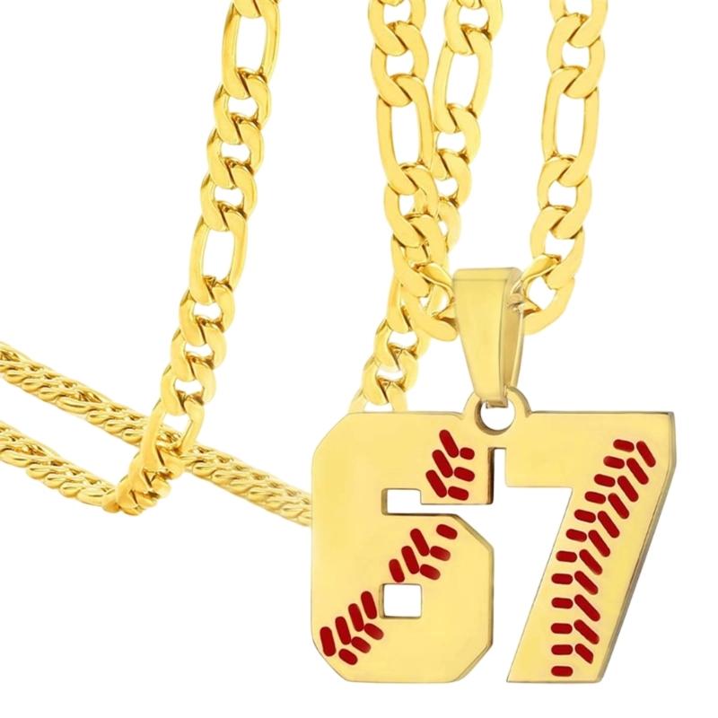 

Кумедна necklace з підвіскою-цифрою 67, стійка до корозії нержавіюча сталь, ланцюжок на ключицю, аксесуар для соціальних заходів