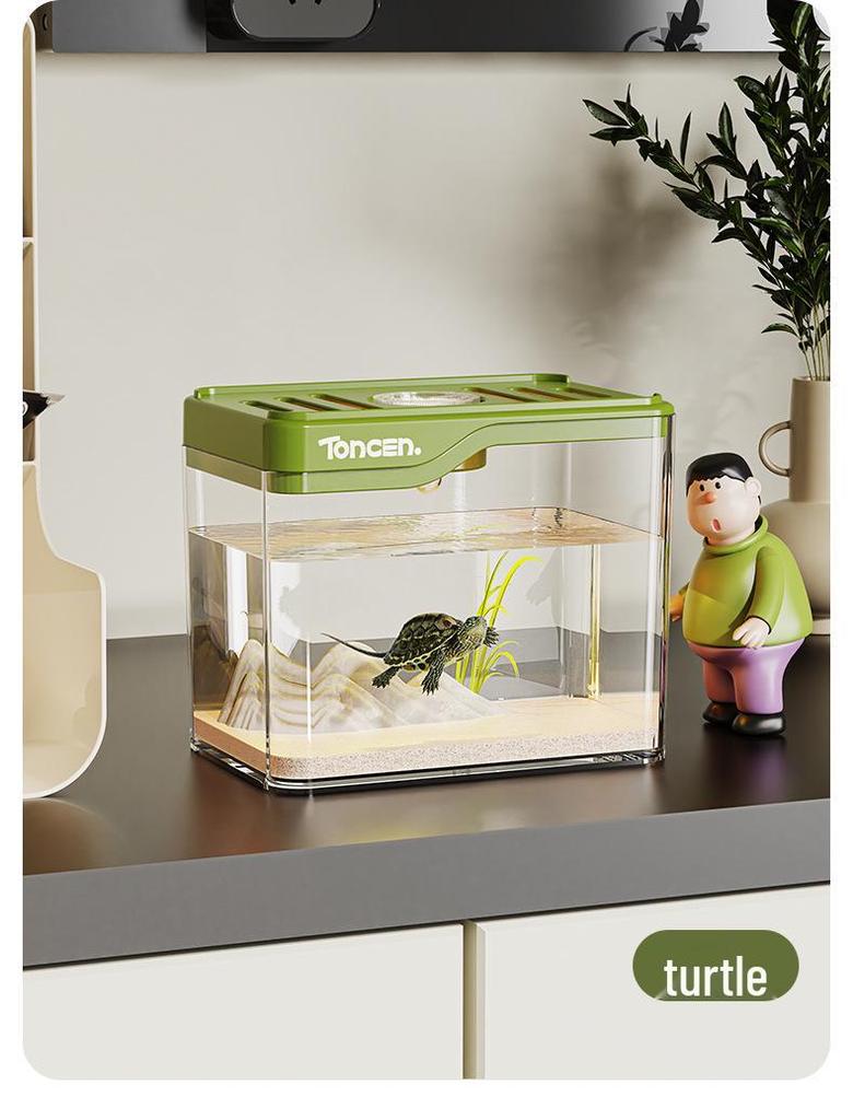 Large Eco-Aquarium Turtle Tank with Climbing Platform and Breeding Box