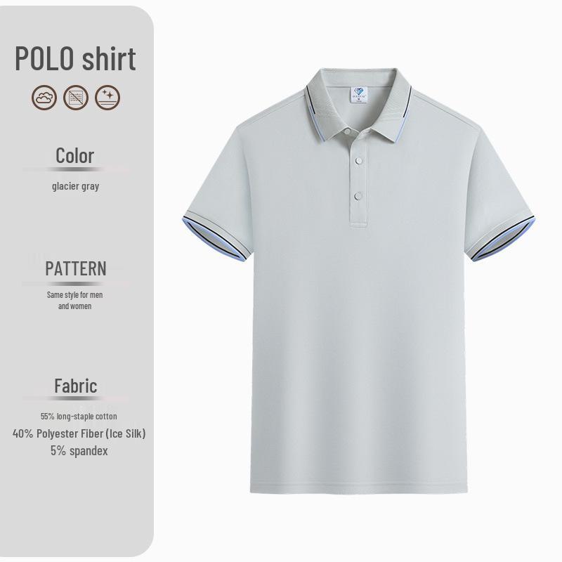 Custom Plus Size Cotton Polo Shirt with Logo Printing - Short Sleeve Lapel Design for Workwear