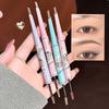 Cappuvini 3D Eyebrow Dye Cream Gray Brown Double Head Eyebrow Pencil Long Lasting Waterproof Eye Brow Pen Tint Mascara Enhance