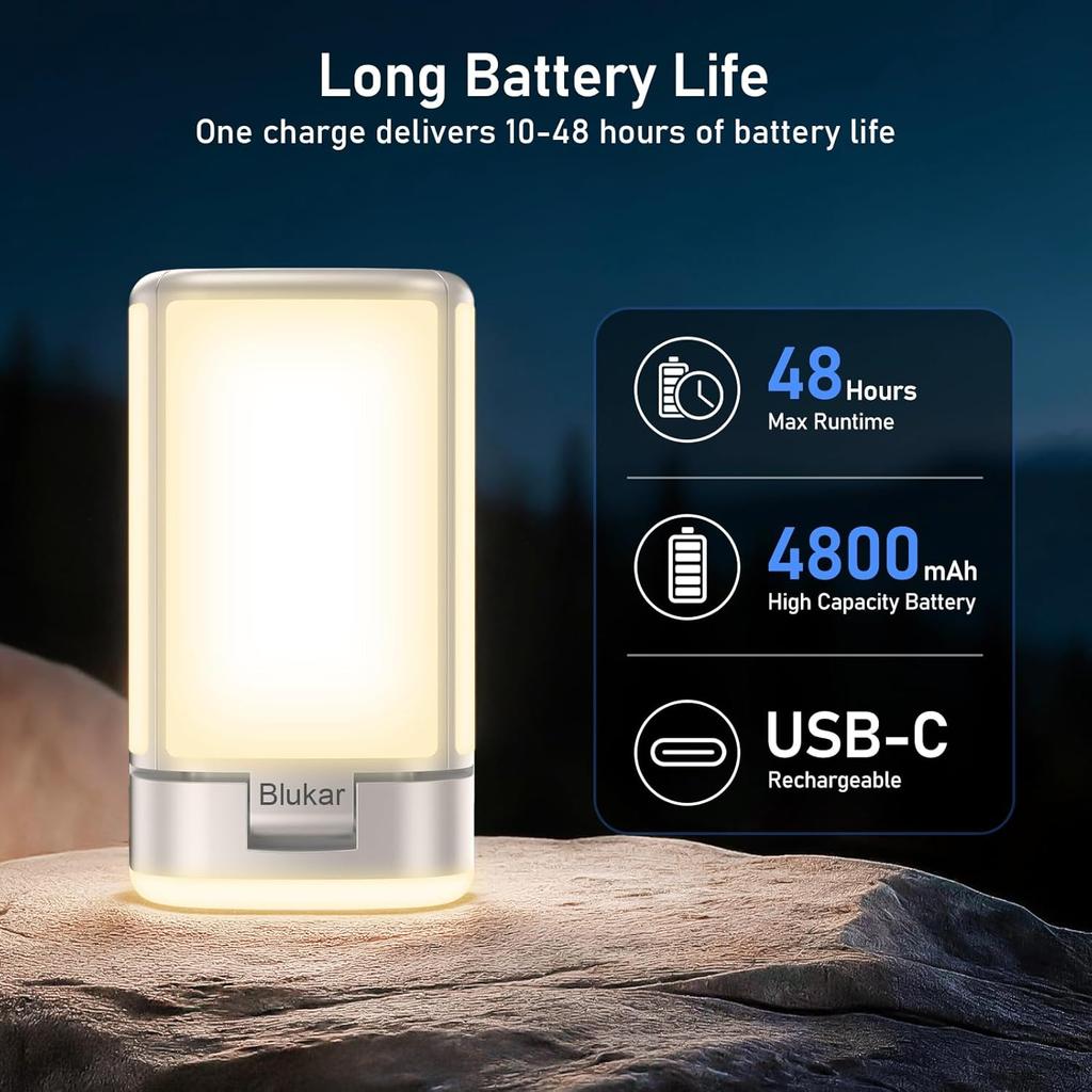 Blukar 116 LED Camping Lantern Rechargeable, Super Bright Camping Lights | 7 Modes, Innovative Foldable & Expandable Design,Long-Lasting Portable