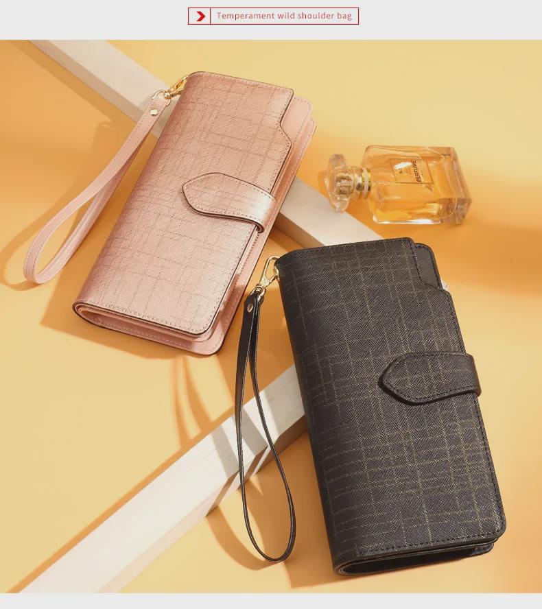 Women's 2024 Luxury Two-Layer Cowhide Long Clutch Wallet