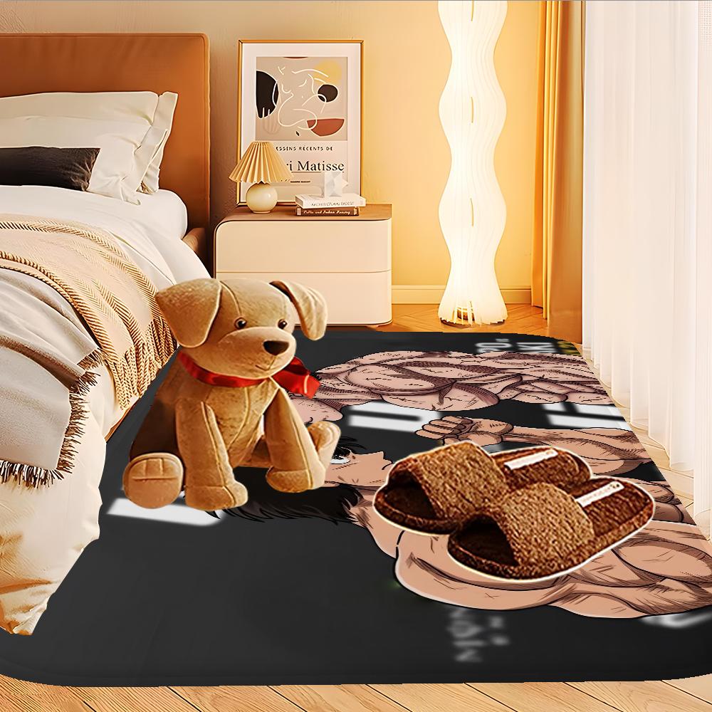 Baki Hanma Yujiro Manga Floor Carpet Nordic Style Home Doormat Bathroom-Toilet Mats Bedroom Hotel Decor Mat