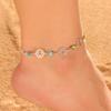 7 Chakra Colorful Zircon Anklet Women Stainless Steel Gold Leg Ankle Bracelet Amulet Meditation Yoga Jewelry Gift