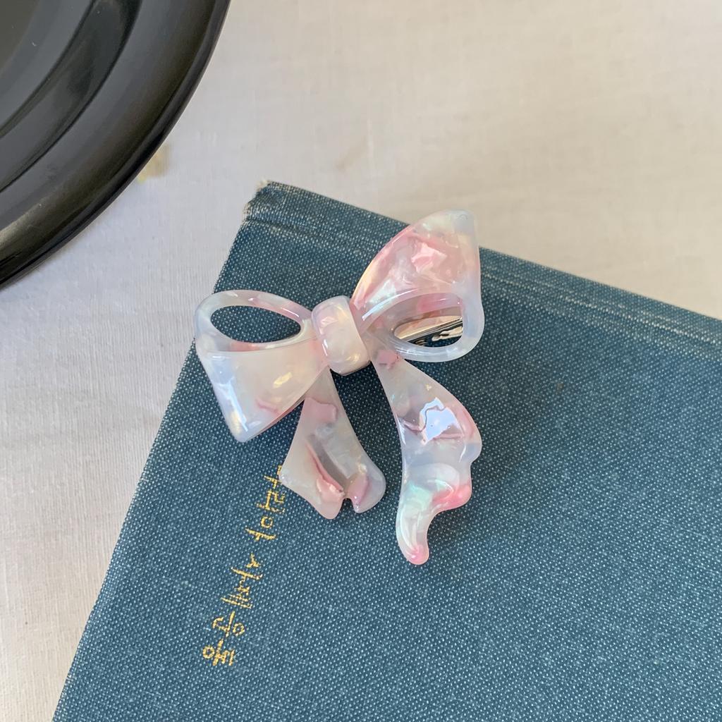Pink Hairclip Bow Acetate Hair Clips for Girls  Duckbill Clip Side Clip Hair Clip Alligators Headwear Hair Accessories