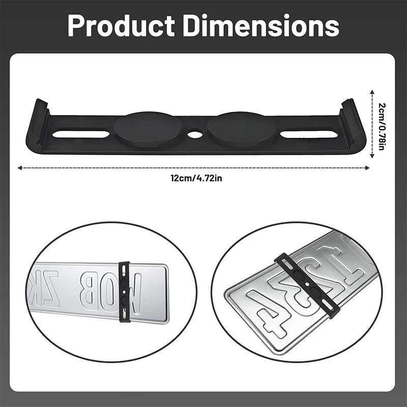4Pcs Frameless Invisible Car License Plate Holder Car Accessories Universal Number Plate Bracket Mount Fastener For All Vehicle License Plate Covers