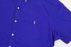 Polo Ralph Lauren Classic Fit Short Sleeve Shirt with Embroidered Vintage Oxford RL Untucked Size Blue Men's Button-Down Pony, Cloth, Fit, M, (Product
