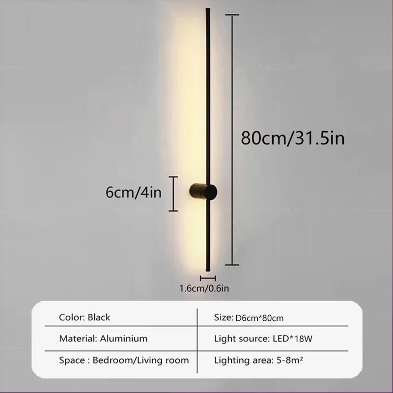 

RGB светодиодный настенный светильник современный Phantom 60/80/100 см настенное бра для спальни гостиной кабинета прихожей декоративное освещение светильники