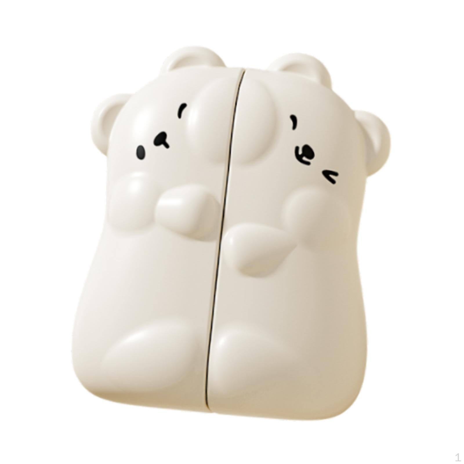 

Small Electric Hand Warmer 3 Temperature Settings Adjustable Bear Shaped Portable Pocket білий