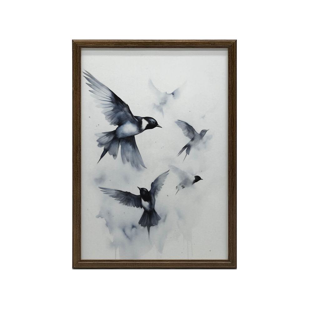 Spokój W Lotach Spokój W Lotach, 30X40 Cm, Rama Aluminiowa Złota, Papier Matowy 230 Gsm