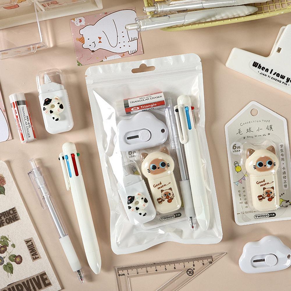 Lernmaterialien Kugelschreiber Lernset Radiergummi Anzug Cartoon Korrekturband Geschenk zum Schulanfang