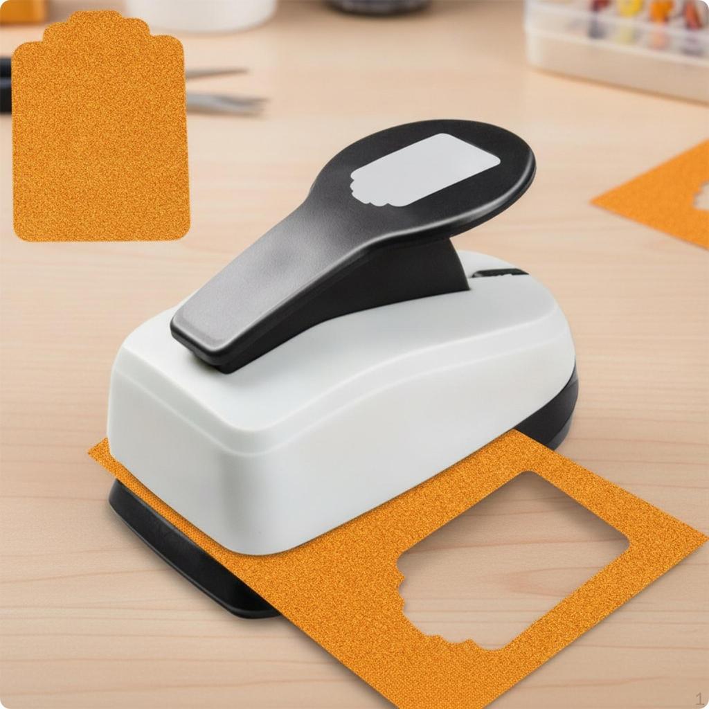 Paper Punch with Lever HandOperated Bicolor Stamp Punching Device for Crafters,