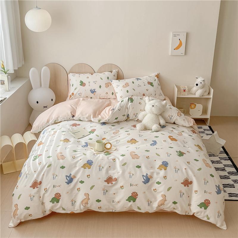 3Pcs Vintage Floral Plaid Pattern Duvet Cover Set 100% Cotton Ultra Soft Comforter Cover with Zipper Flowers Queen Bedding Set