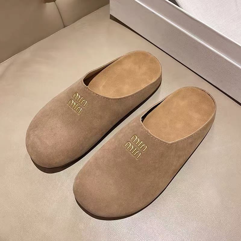 New women's shoes half slippers one-pedal slippers bag head slippers versatile casual thick-soled women's slippers