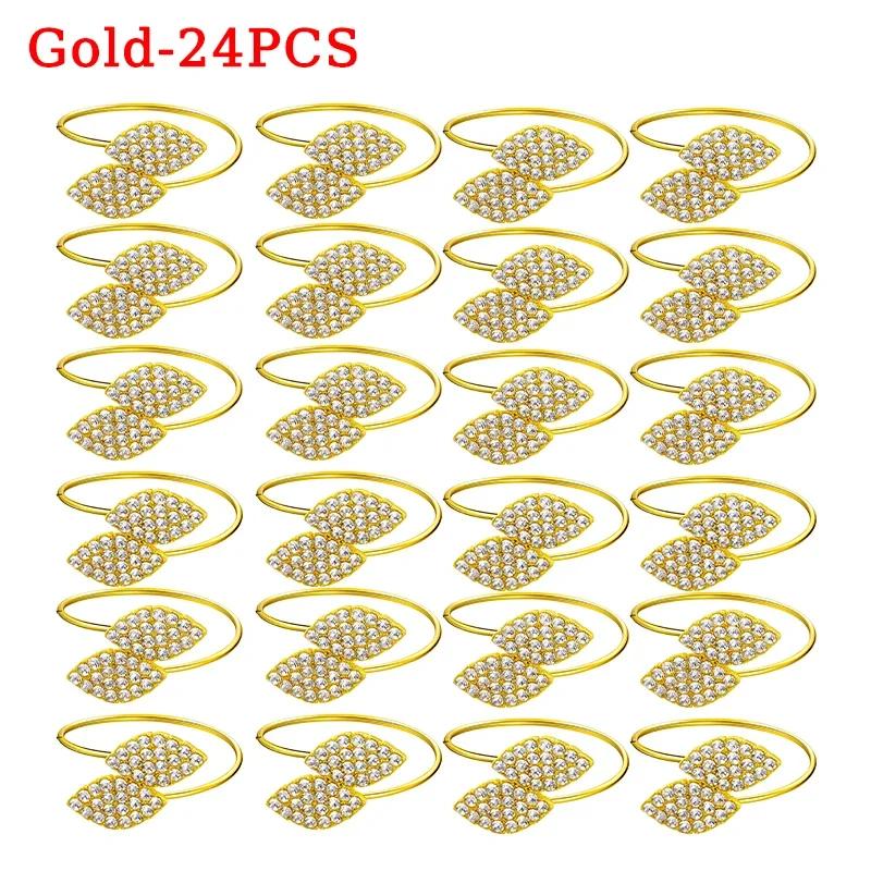 Hotel Buckles Wedding Napkin Ring Table Decoration Party Rhinestone Napkin Wedding Napkin Holder Rings Banquet Leaves Shape