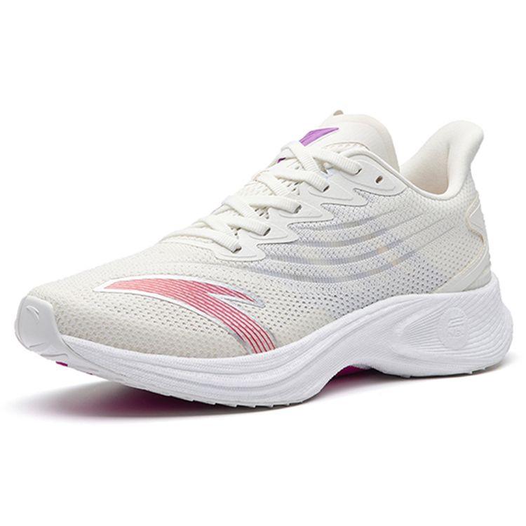 Anta Mach 2.0 Lightweight Low-Top Running Shoes Women sneaker White Purple 122235583-3