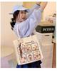 Korean Lazy Style Large Canvas Tote Bag - Fashionable, Versatile, High-End Women's Commuter Shoulder Bag