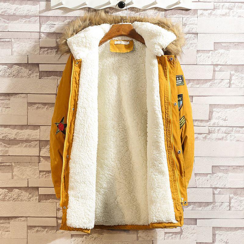 Premium Quality Men's Winter Fur Hooded Long Flight Jacket Fleece Coat For Ultimate Warmth