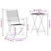 Folding Bistro Set 3 pcs Brown Solid Acacia Wood