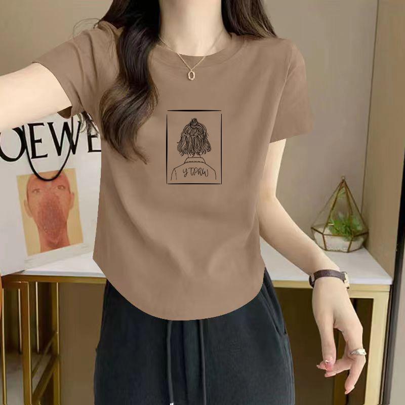 

Шикарна сіра нерівна вигнута футболка з короткими рукавами жіноча літня нова повсякденна футболка іноземного стилю короткий топ 2XL