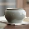 Ceramic Kungfu Residue Tank Porcelain Tea Ware Basin For Tearoom