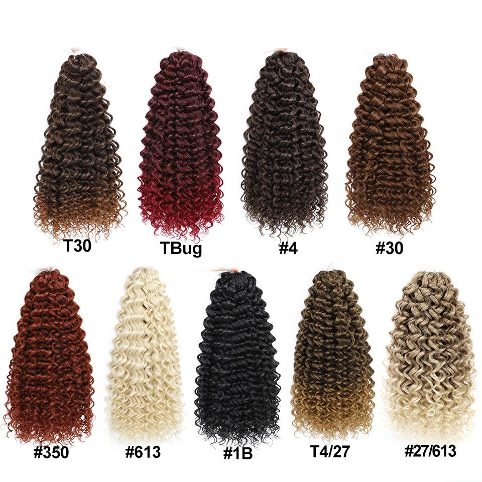 14 Inch Marshmallow Afro Curl Crochet Hair SyntheticTwist Braid Kinky Curly Braiding Hair Extensions Ombre Blonde For Black Women