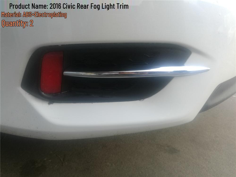 16-piece Set for 10th Gen Honda Civic: Taillight Covers, Front & Rear Fog Light Frames