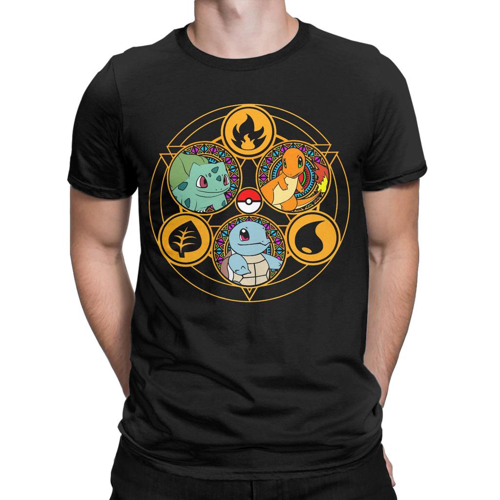 Gengar Shiny Scary T-Shirt Men Cotton Tops Retro Ghost Kaiju Japan Style Pocket Round Neck Short Sleeve