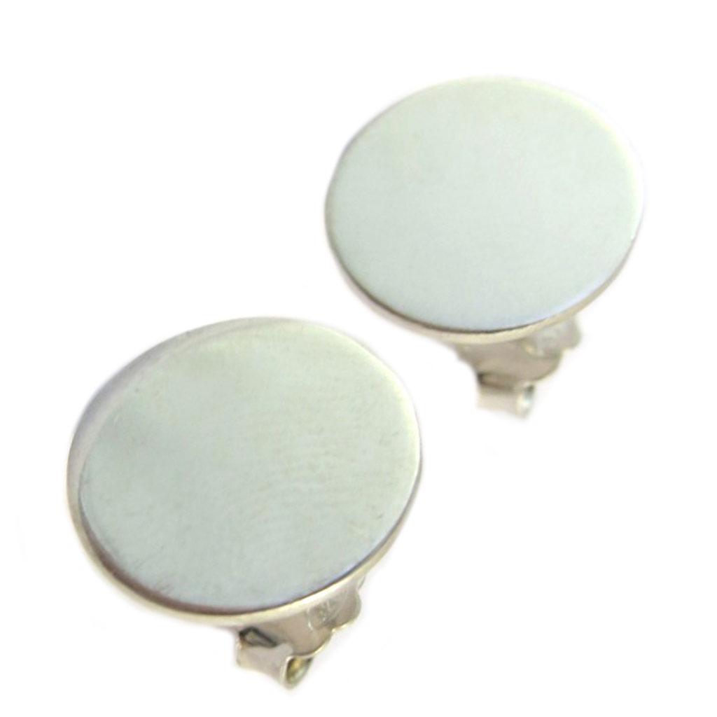 Les Trésors De Lily [P2365] - Silver 'Zen' Earrings - 12 Mm