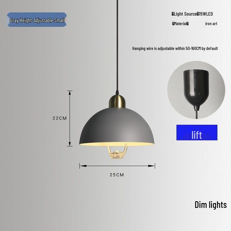 Modern Minimalist Telescopic Macaron Chandelier for Dining, Card, Mahjong, or Study Rooms