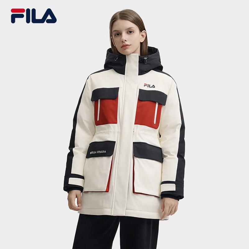 

FILA Women s Casual Hooded Mid-Length Down Jacket M