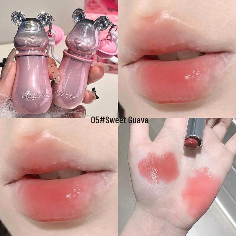 Gogobear Cute Moisturizing Plump Lipstick: Faux Nude, Brightening, Long-Lasting, Youthful Color Makeup