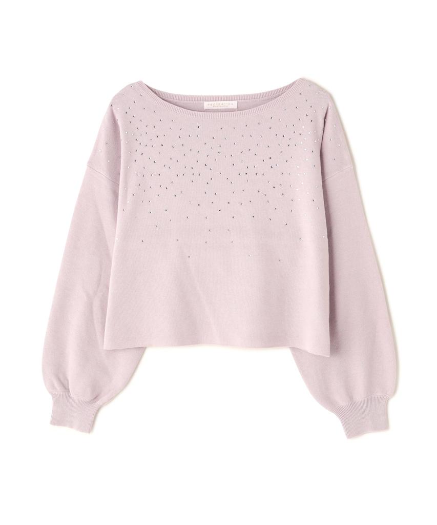 Proportion Body Dressing Jeweled Knit Lavender Women's Sweater,