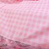 Ins Kawaii Girls Hot Pink Tablecloth Rectangular Cotton Wallpaper Mat Plaid Desk Cloth Dormitory Computer