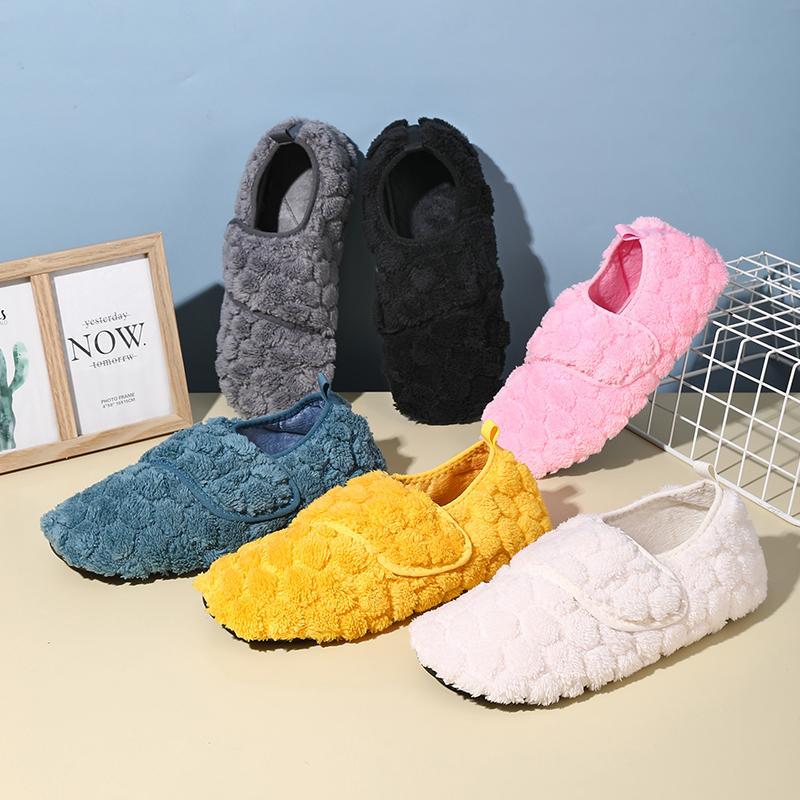 Unisex Velvet-Lined Cotton Shoes & Home Slippers, Sizes 20-47