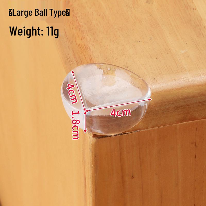 Teardrop-Shaped Transparent Silicone Corner Protectors for Furniture - Child Safety Soft Edge PVC Guards