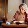 LED Clip-on Desktop Desk Lamp USB Rechargeable Lighting Eye Protection Night Light Bedroom Bedside Student Reading Lamp
