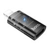 Hoco UA36A 8 Pin Male To USB-C / Type-C Female OTG Transparent Adapter