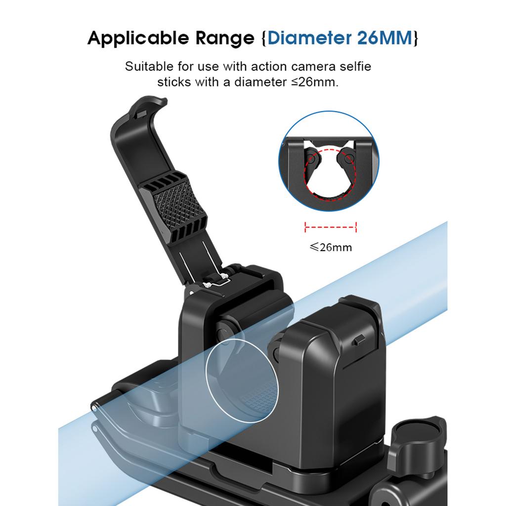 Durability Adjustable Selfie Stick Holder Quick Release Mount For Backpacks Strap Clip Attachment Cameras Mount