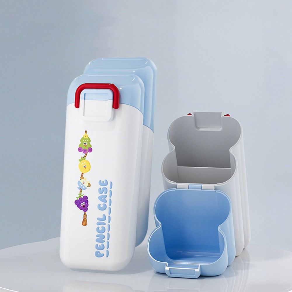 Cartoon Desktop Slanting Organizer Creative Pencil Case Cosmetics Storage Box Desk Organizer