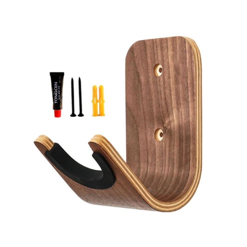 Guitar Wall Hanger Guitar Wall Mount Hook Ukulele Hanger Wall Hook Holder Stand Hardwood Guitar Wall Mount Bracket 1