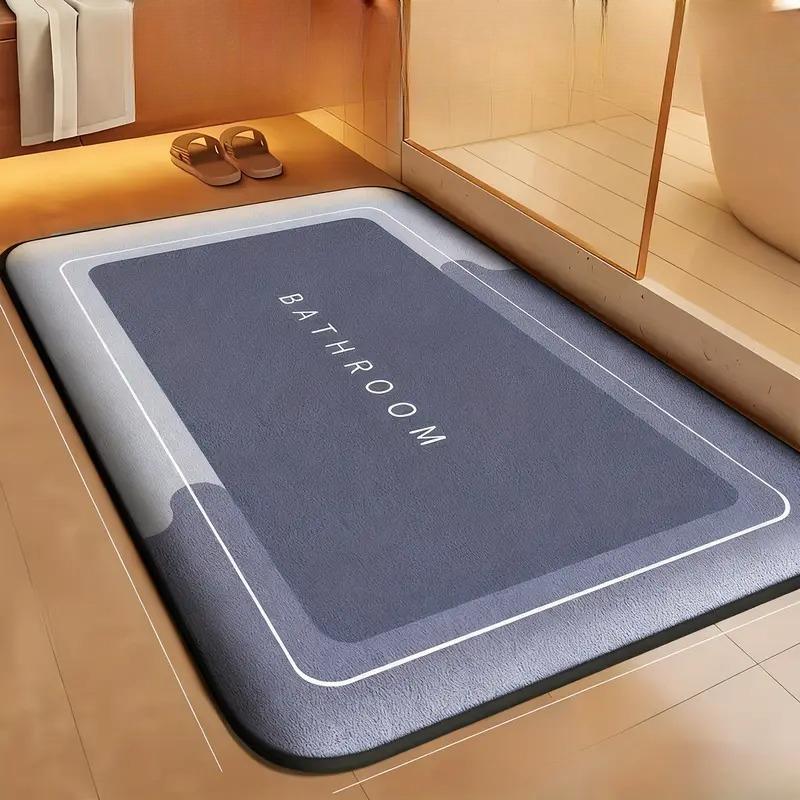 Snabbtorkande badrumsmatta - Halkfri, absorberande golvmatta av kiselgur Dusch, entré, kök eller sovrum Badrumsmatta