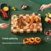 LC LIVING Thai Acacia Wood Checkerboard Cutting Board