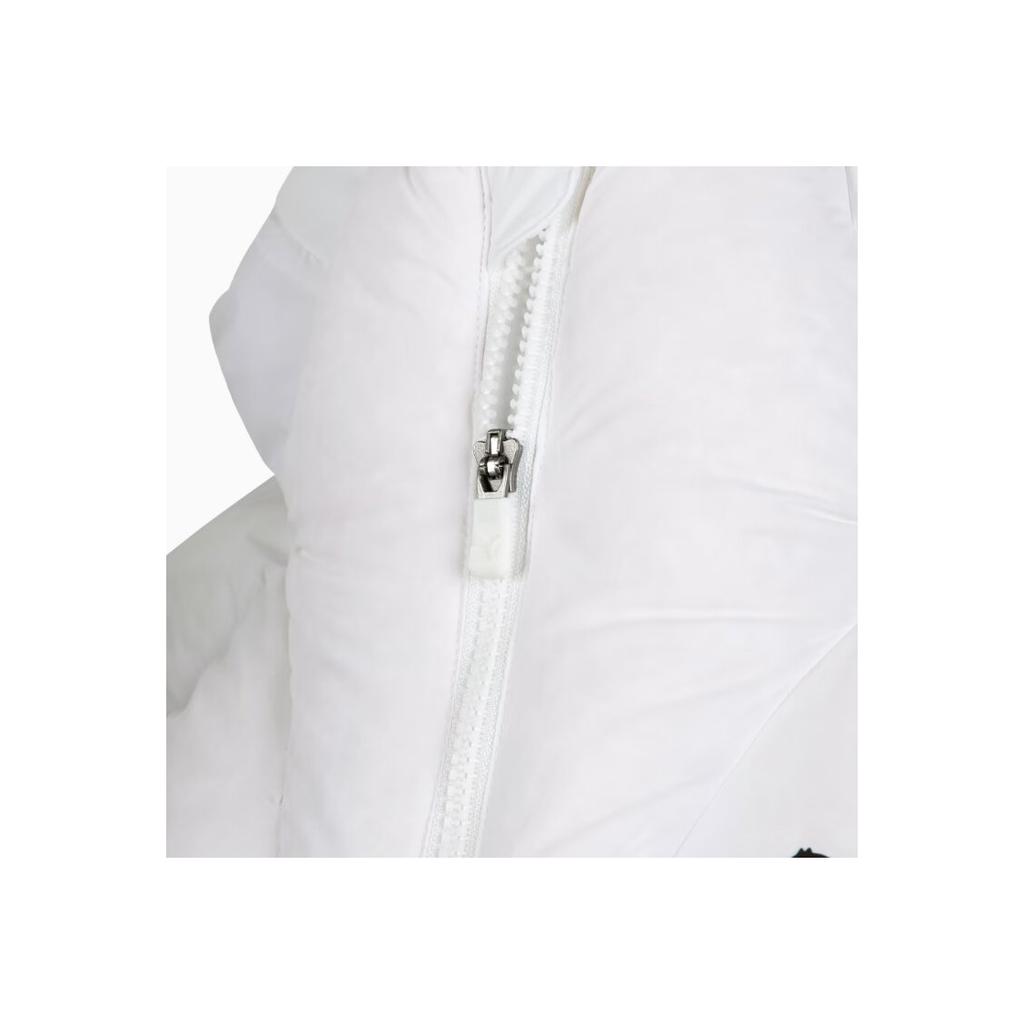 Puma Ensfarget Logotrykk Casual Sport Hette Dunjakke Herrejakke Hvit 933464-03