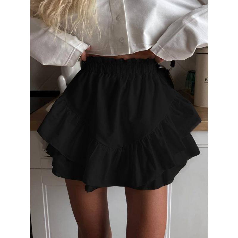 Summer New High-Waisted Ruffle Girls Cake Skirt Casual Skirts For Women